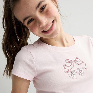 Girls 6-20 SO® Graphic Baby Tee in Regular & Plus Size