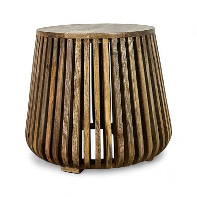 Carolina Chair & Table Slatted Bell Shaped Side Table