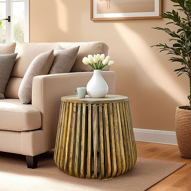 Carolina Chair & Table Slatted Bell Shaped Side Table