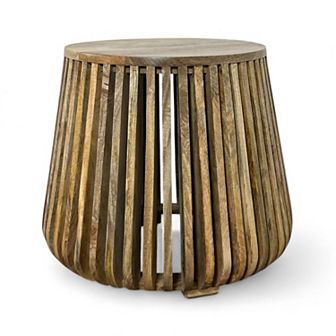 Carolina Chair & Table Slatted Bell Shaped Side Table