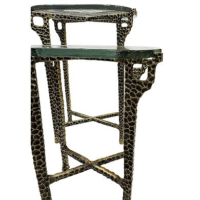 Carolina Chair & Table 2-pc. Hammered Glass Accent Table Set