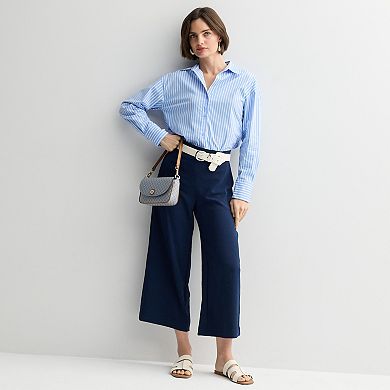 Women's Nine West Long Sleeve Button-Down Shirt