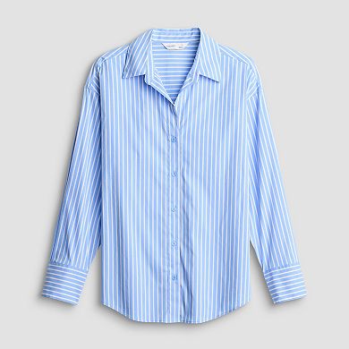 Women's Nine West Long Sleeve Button-Down Shirt