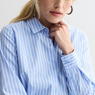 Women's Nine West Long Sleeve Structured Shirt