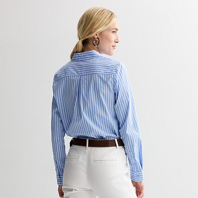 Women's Nine West Long Sleeve Structured Shirt