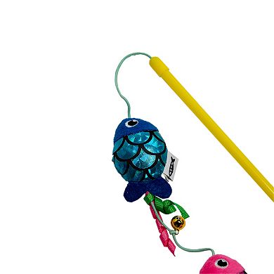Meow Triple Fish Interactive Cat Wand
