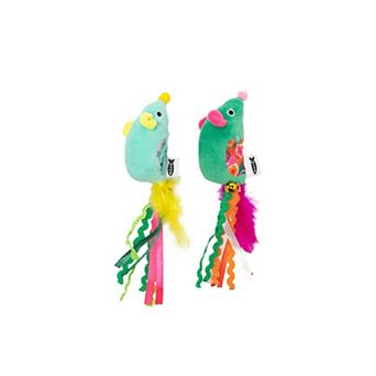 Meow 2 pk Pattern Mice Plush Cat Toys