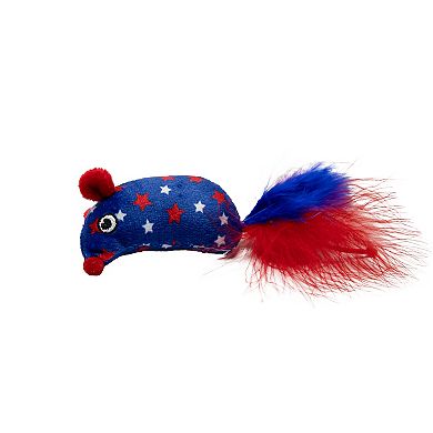 Meow Stars Stripes Mice Plush Pet Toy 4-pk.