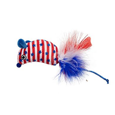 Meow Stars Stripes Mice Plush Pet Toy 4-pk.