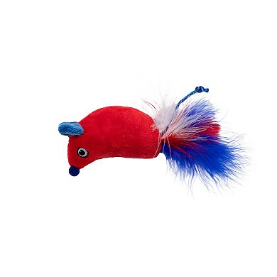 Meow Stars Stripes Mice Plush Pet Toy 4-pk.