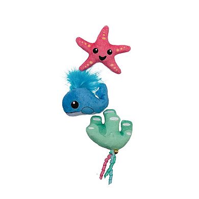 Meow 3-pk. Sea Critters Plush Cat Toys