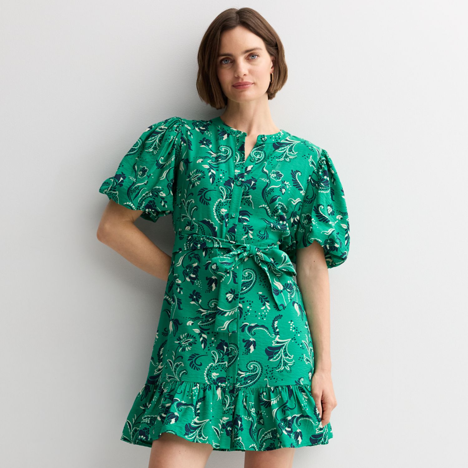 Женские платья Nine West Button Front Fit & Flare Dress