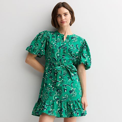 Женские платья Nine West Women's Nine West Button Front Fit & Flare Dress