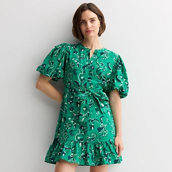 Women's Nine West Button Front Fit & Flare Dress