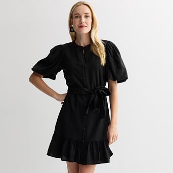 Women's Nine West Button Front Fit & Flare Dress