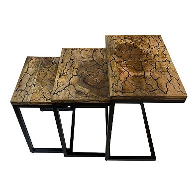 Carolina Chair & Table 3-pc. Nesting Table Electrified Wood Set