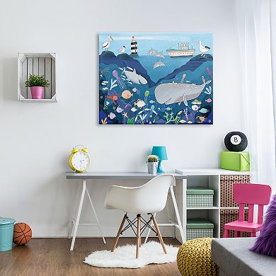 Stupell Home Decor Underwater Wildlife Kid's Illustration Wall Art