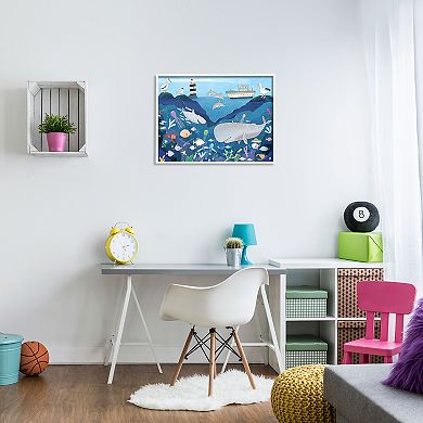 Stupell Home Decor Underwater Wildlife Kid's Illustration Wall Art