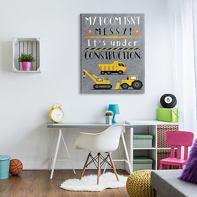 Stupell Home Decor Messy Room Under Construction Kid's Room Wall Art