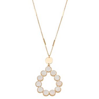 Emberly Gold Tone Long Pendant Necklace