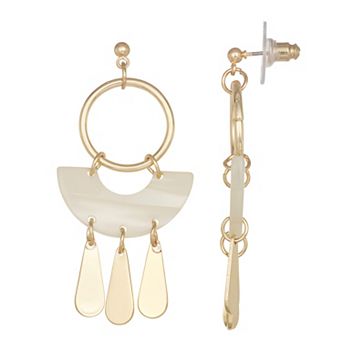 Emberly Gold Tone Teardrop Dangle Earrings