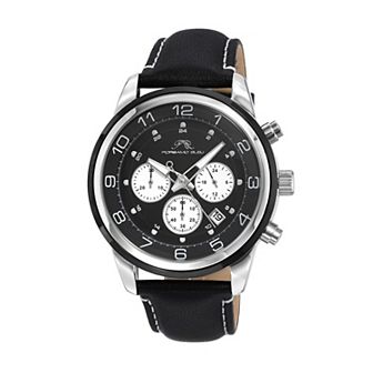 Porsamo Bleu Men's Genuine Leather Chronograph Watch