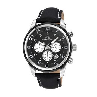 Porsamo Bleu Men's Genuine Leather Chronograph Watch