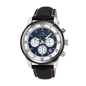Porsamo Bleu Men's Genuine Leather Chronograph Watch