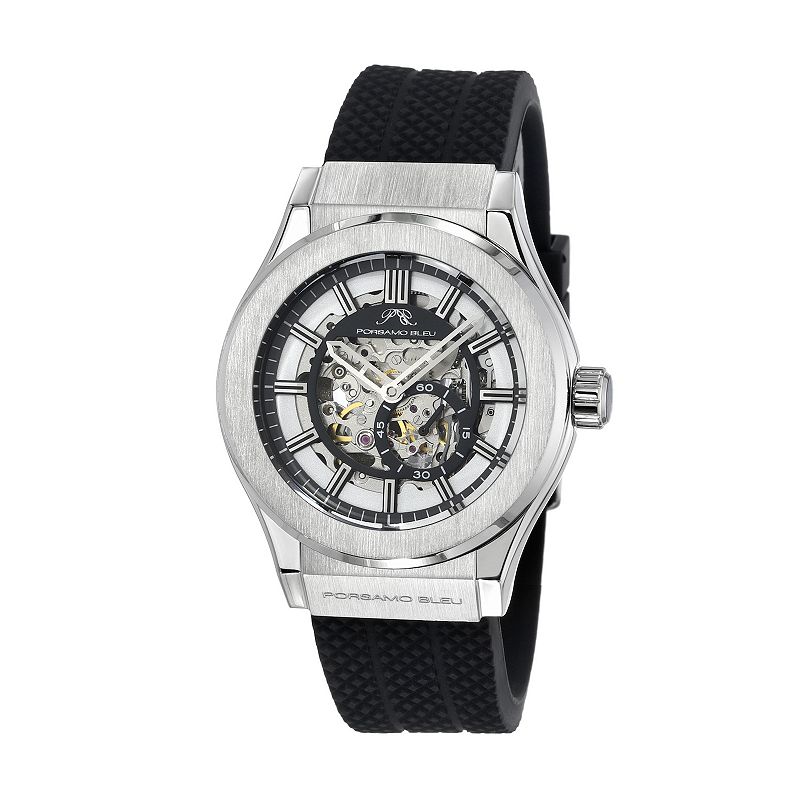 Porsamo Bleu Men's Automatic Silicone Strap Watch, 