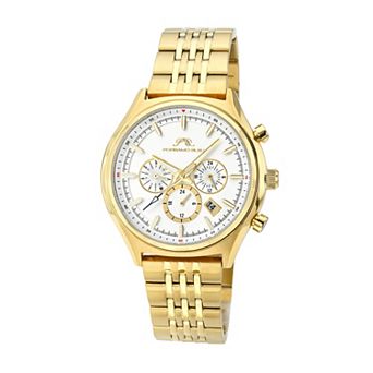 Porsamo Bleu Men's Stainless Steel Gold Tone Green Watch