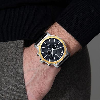 Porsamo Bleu Men's Chronograph Genuine Leather Watch