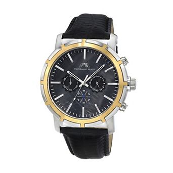 Porsamo Bleu Men's Chronograph Genuine Leather Watch