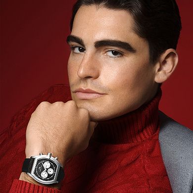 Porsamo Bleu Men's Genuine Leather Chronograph Watch