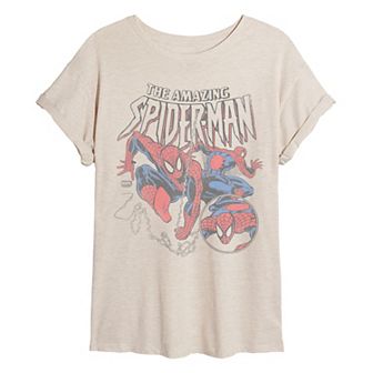 Juniors' Marvel The Amazing Spider-Man Retro Oversized Tee