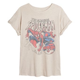 Juniors' Marvel The Amazing Spider-Man Retro Oversized Tee