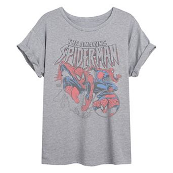 Juniors' Marvel The Amazing Spider-Man Retro Oversized Tee