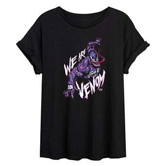 Juniors' Marvel Venom We Are Marvel Venom Oversized Tee