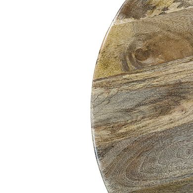 Carolina Chair & Table Lattice Weave Mango Wood Round Coffee Table