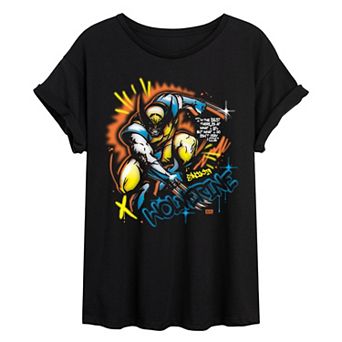 Juniors' Marvel Wolverine Airbrush Oversized Tee