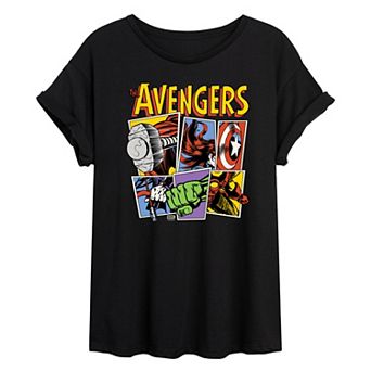 Juniors' Marvel The Avengers Graphic Oversized Tee