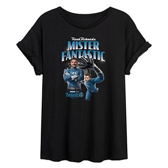 Juniors' Marvel The Fantastic Four: First Steps Mr. Fantastic Oversized Tee