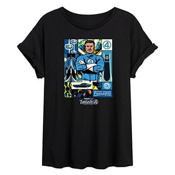 Juniors' Marvel The Fantastic Four: First Steps Mr. Fantastic Oversized Tee
