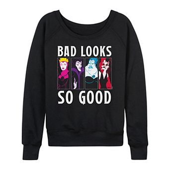 Women's Disney Villains Bad Looks So Good French Terry Long Sleeve Tee