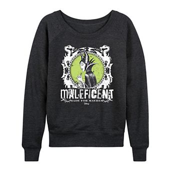 Women's Disney's Sleeping Beauty Maleficent Made For Mayhem Punk French Terry Long Sleeve Tee
