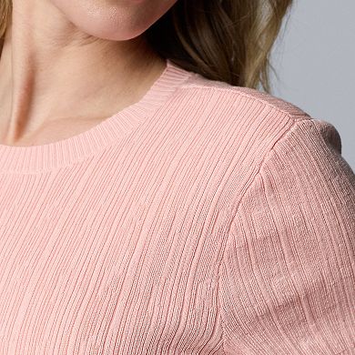 Women's Simply Vera Vera Wang Crewneck Sweater Tee