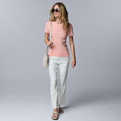 Women's Simply Vera Vera Wang Crewneck Sweater Tee