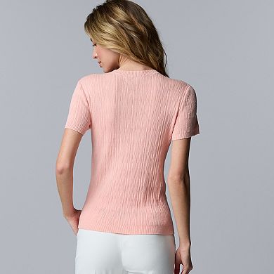 Women's Simply Vera Vera Wang Crewneck Sweater Tee