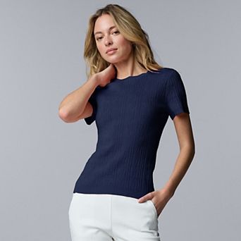 Women's Simply Vera Vera Wang Crewneck Sweater Tee