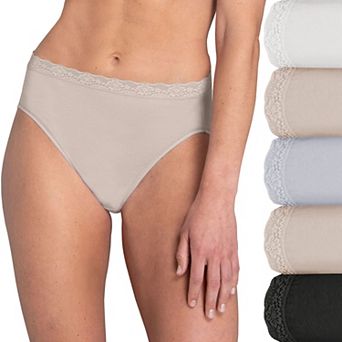 Women's Fruit of the Loom® Signature 360 Stretch Cotton Stretch Lace Hicut Panties 5DCSLHIK
