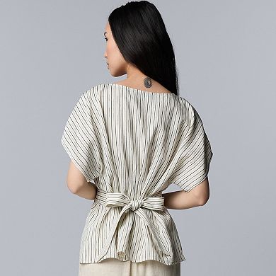 Women's Simply Vera Vera Wang Tie Waist Blouse